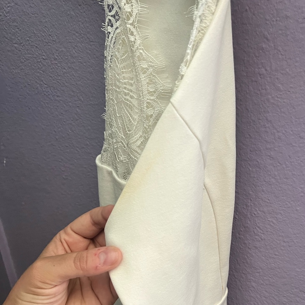 Endlessly Alluring White Lace Bodycon Dress - Picture 7 of 7